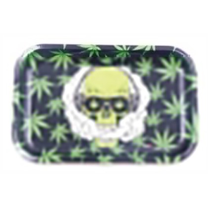 Plateau skull smoking 28,5 x 19 cm