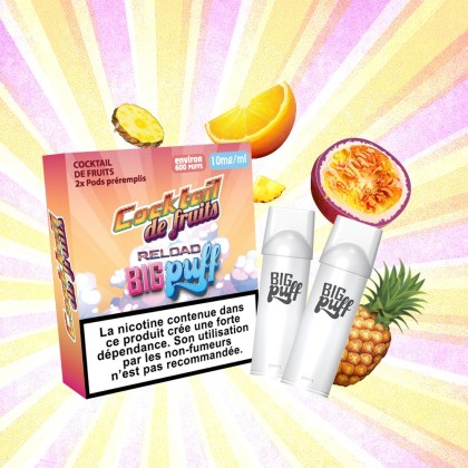 Recharge X2 Big Puff Cocktail de Fruits Bte 10