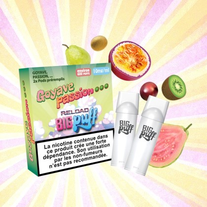 Recharge X2 Big Puff Goyave Passion Bte 10