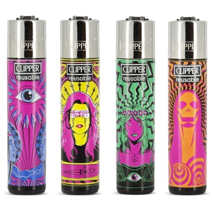 Briquet CLIPPER Hippie Hope Grand Pierre Bte 48