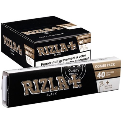 RIZLA slim black + filtres Bte de 24