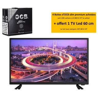 4 boites de 50 cahiers OCB slim premium + offert 1 TV Led 24' 