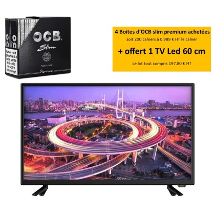 4 boites de 50 cahiers OCB slim premium + offert 1 TV Led 24' 