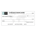 Chèque bancaire avec montant au choix