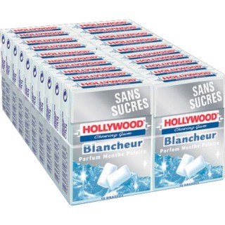 HOLLYWOOD Dragée blancheur menthe polaire s/s  Bte de 20