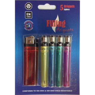 Blister de 5 grands briquets pierre